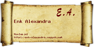 Enk Alexandra névjegykártya